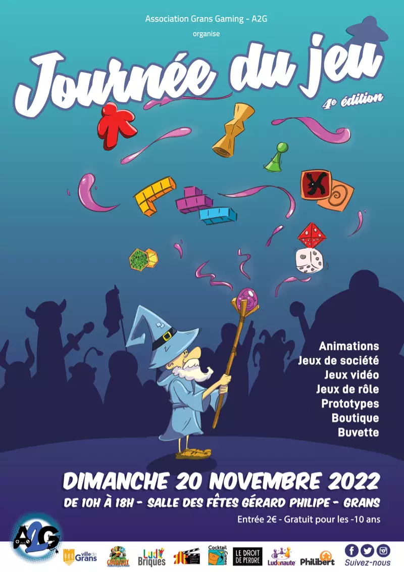 Affiche officielle Festival du Jeu de Grans 2022