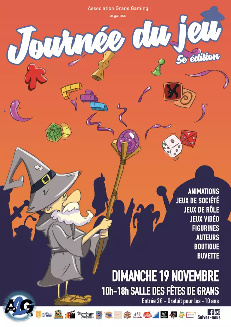 Affiche officielle Festival du Jeu de Grans 2023