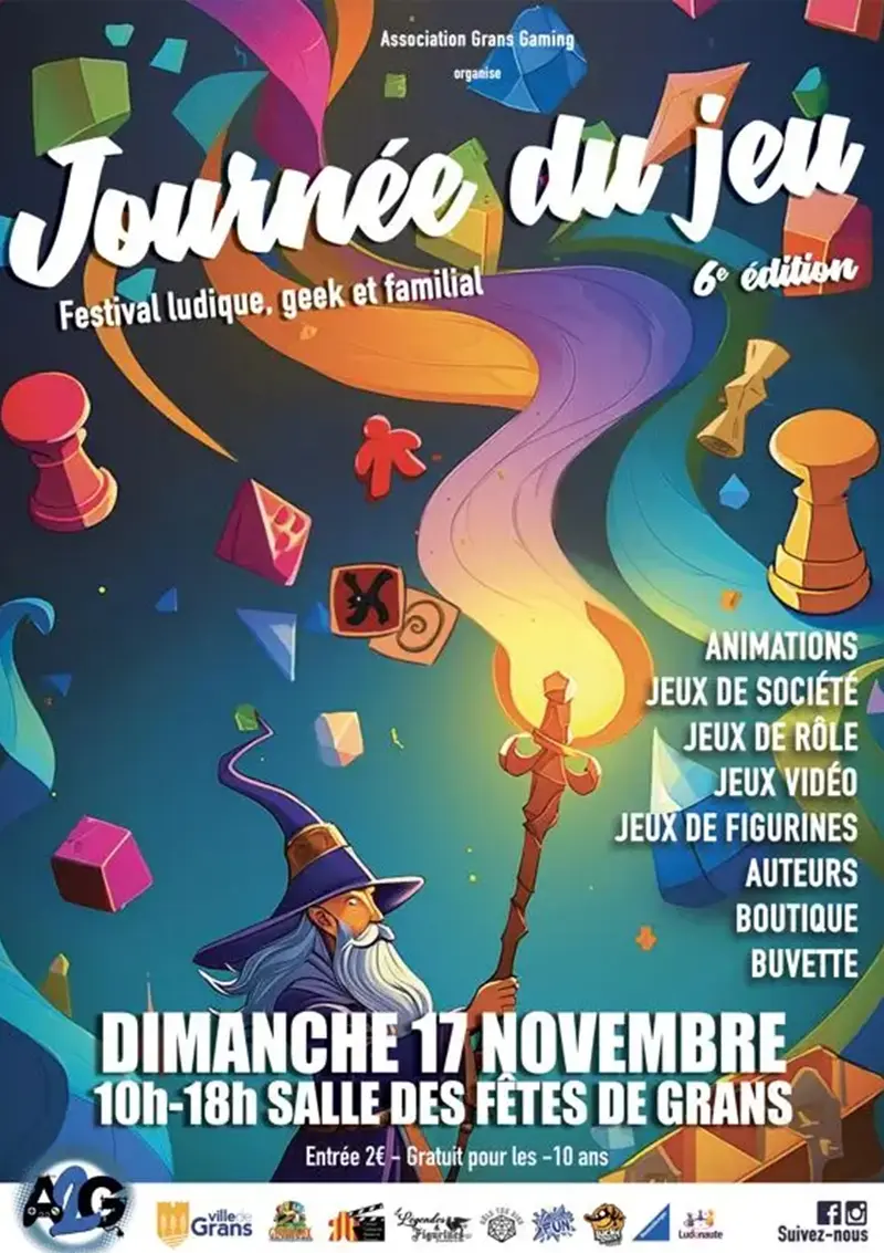 Affiche officielle Festival du Jeu de Grans 2024