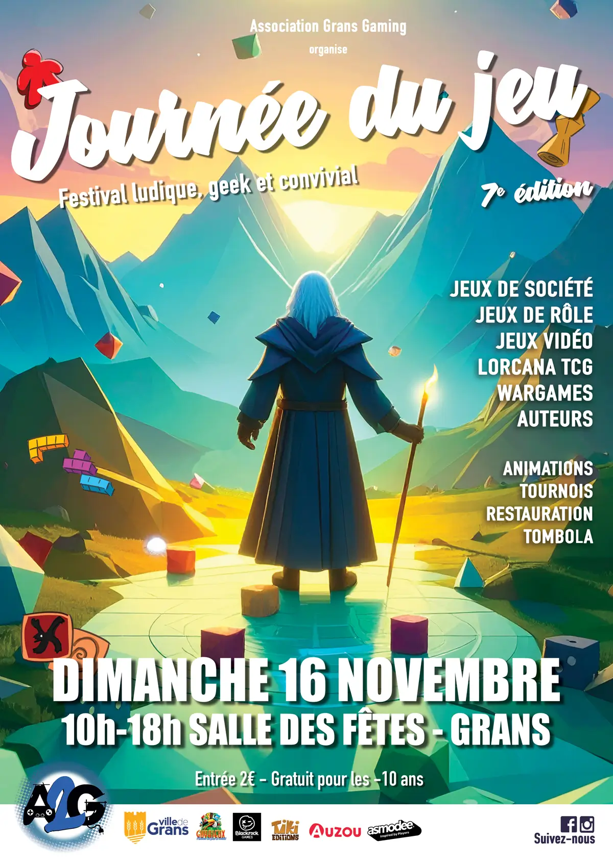 Affiche officielle Festival du Jeu de Grans 2025