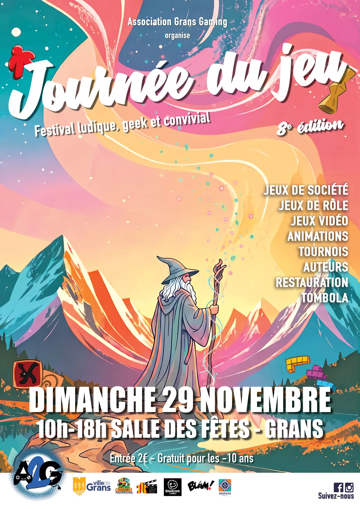 Affiche officielle Festival du Jeu de Grans 2026
