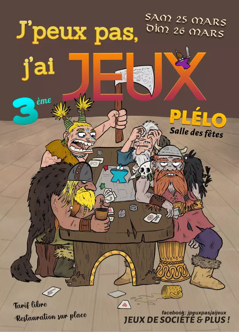 Affiche officielle Festival "J'peux pas, j'ai Jeux" 2023
