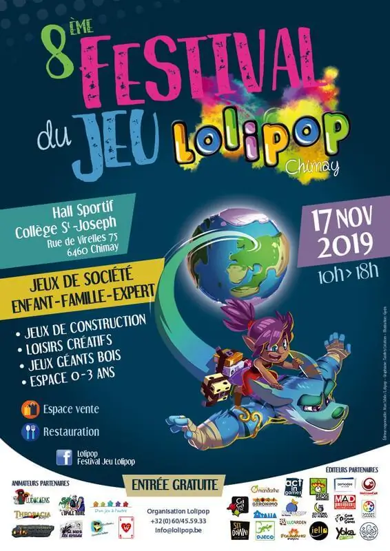 Affiche officielle Festival du Jeu de Chimay 2019