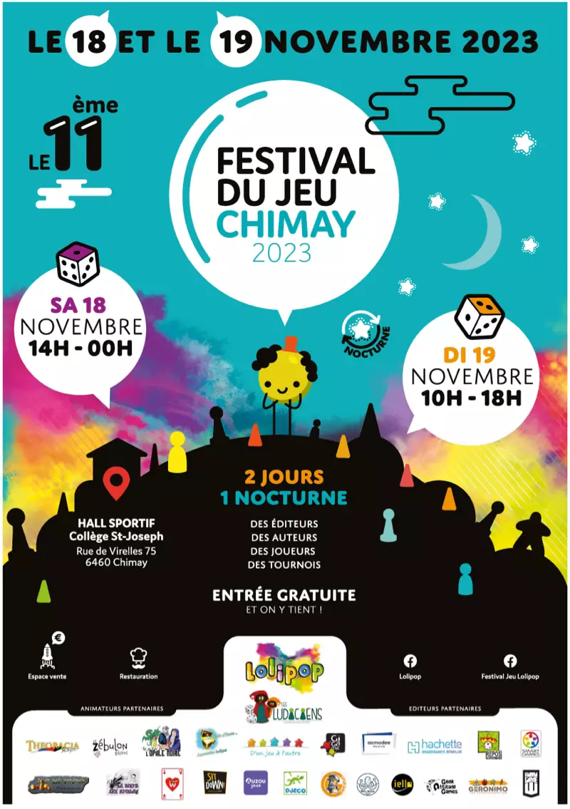 Official poster Festival du Jeu de Chimay 2023