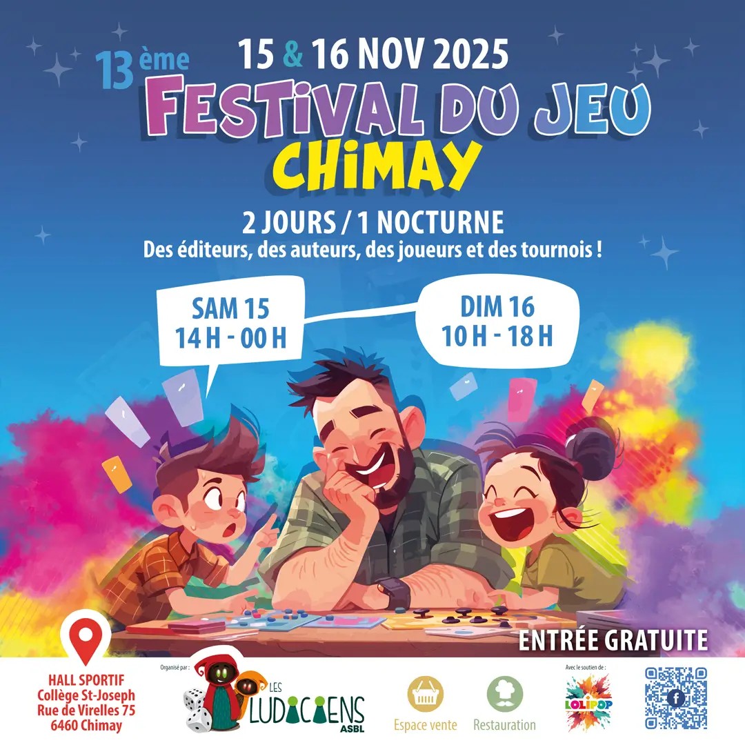 Affiche officielle Festival du Jeu de Chimay 2025