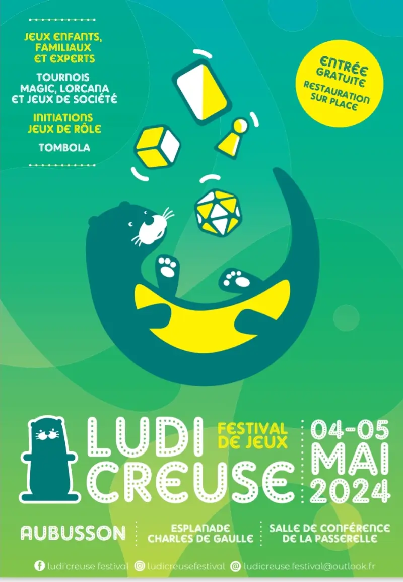 Affiche officielle Ludi'Creuse Festival 2024