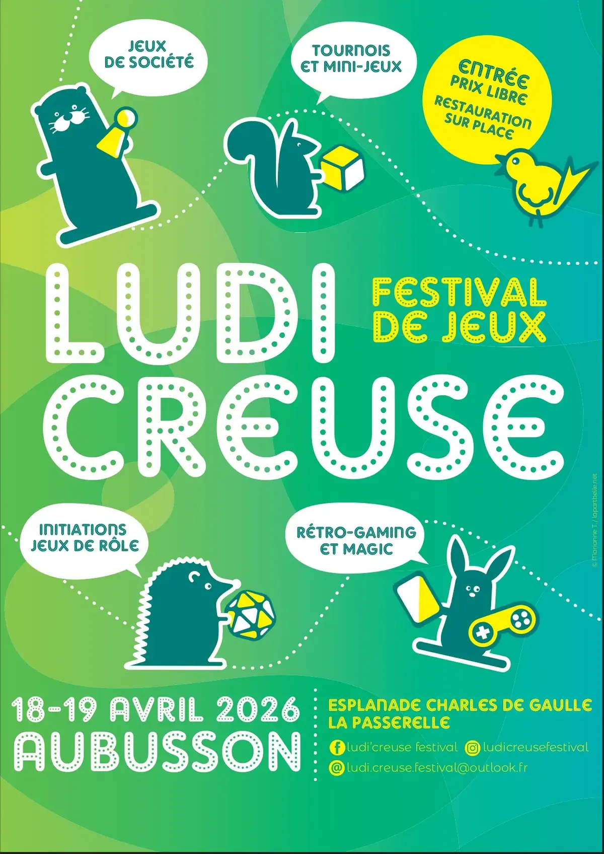 Affiche officielle Ludi'Creuse Festival 2026