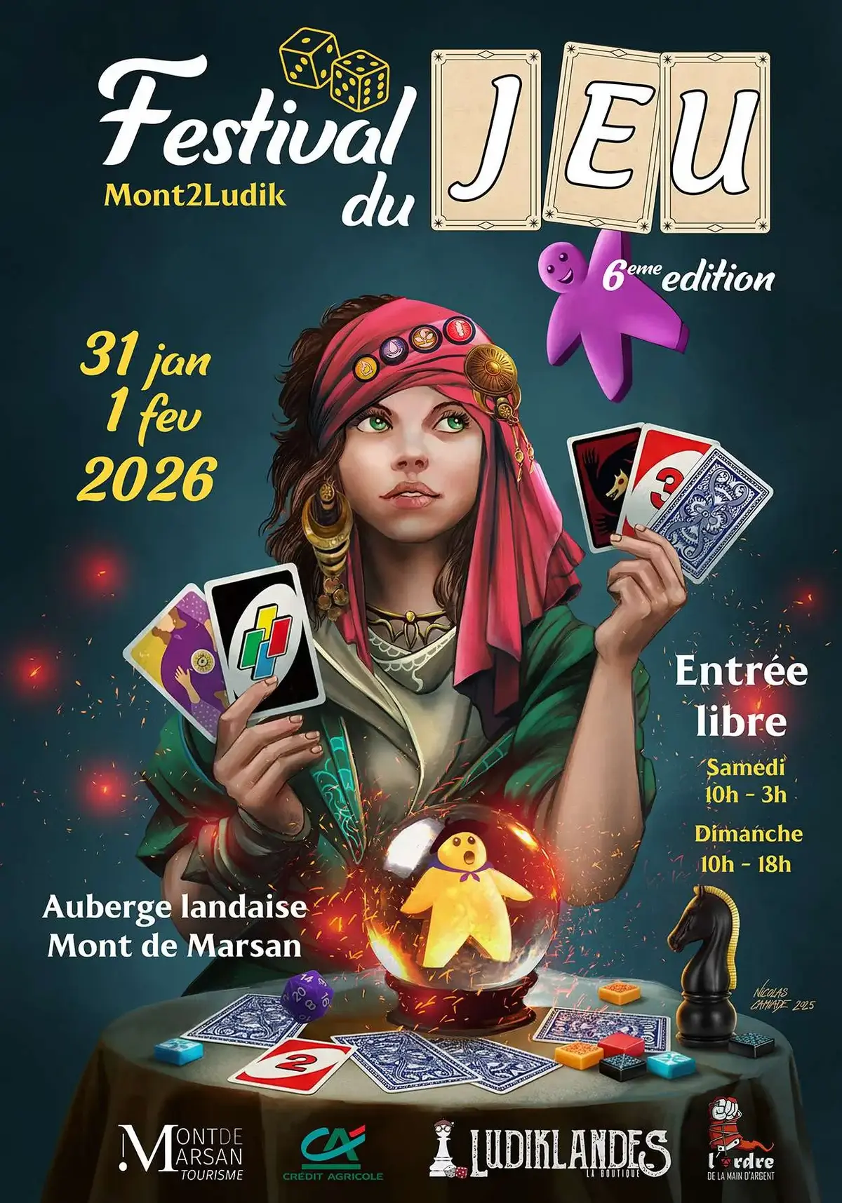 Affiche officielle Festival du Jeux de Mont de Marsan 2026