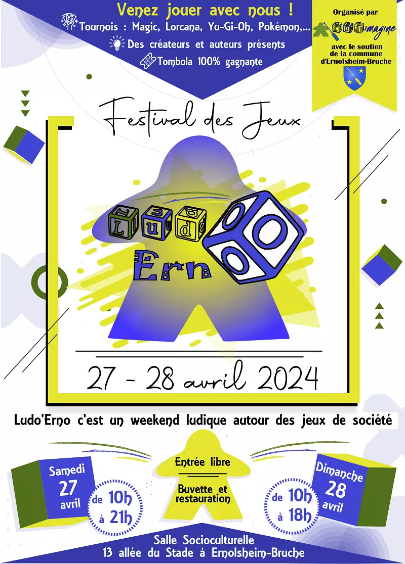 Affiche officielle Ludo'Erno - Festival des Jeux 2024