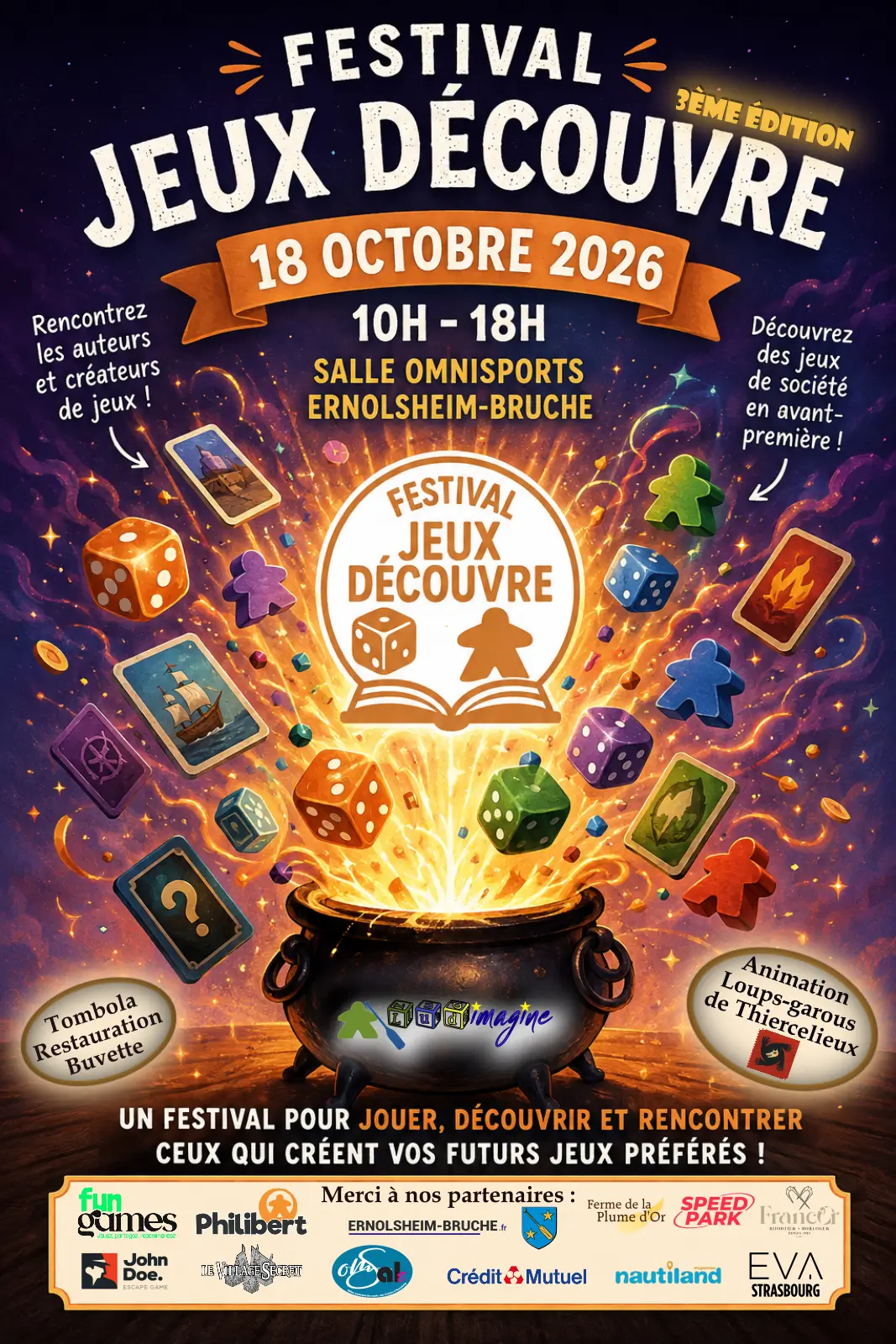 Affiche officielle Festival Jeux Découvre 2026