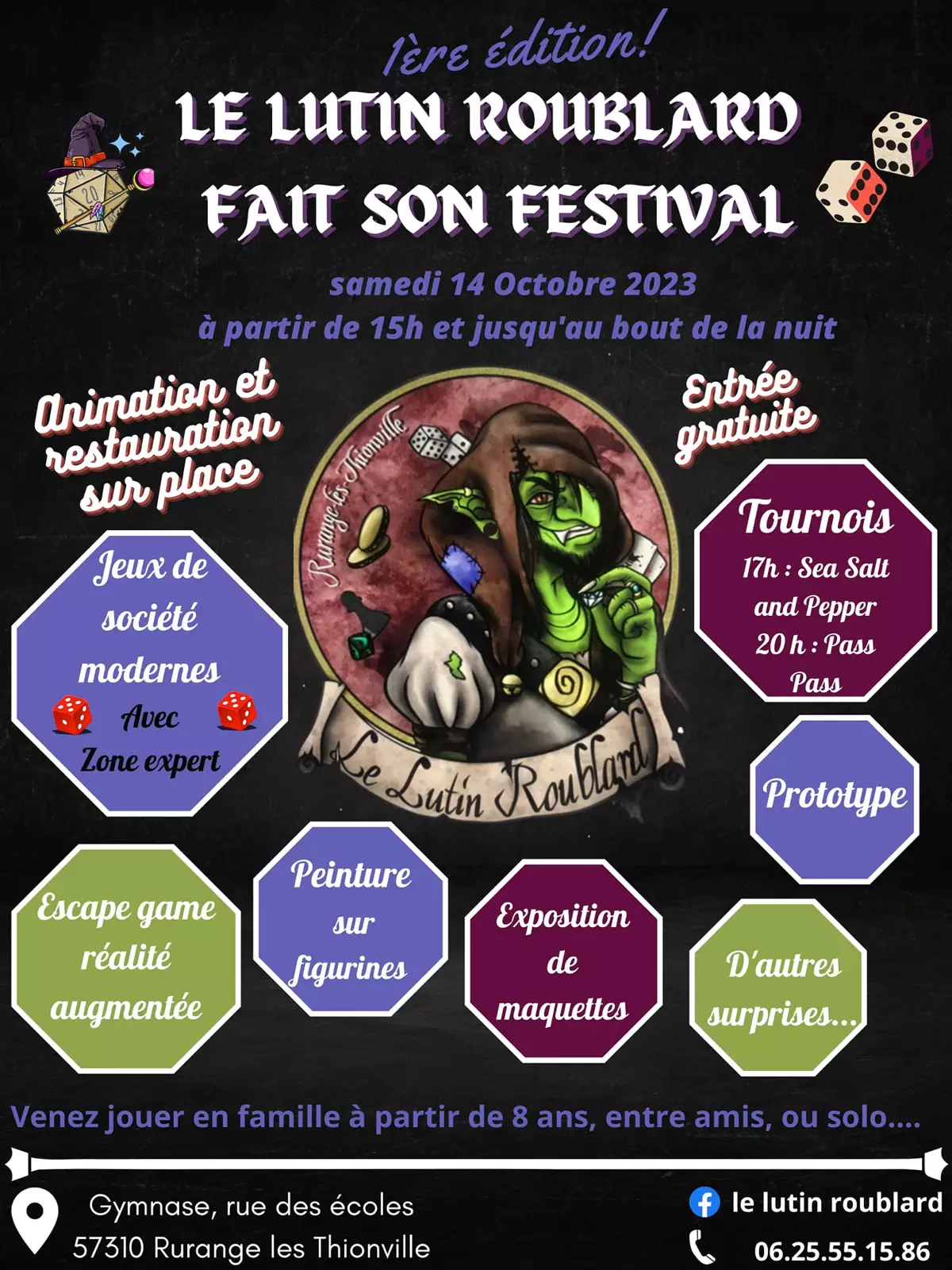 Affiche officielle Le lutin Roublard fait son festival 2023