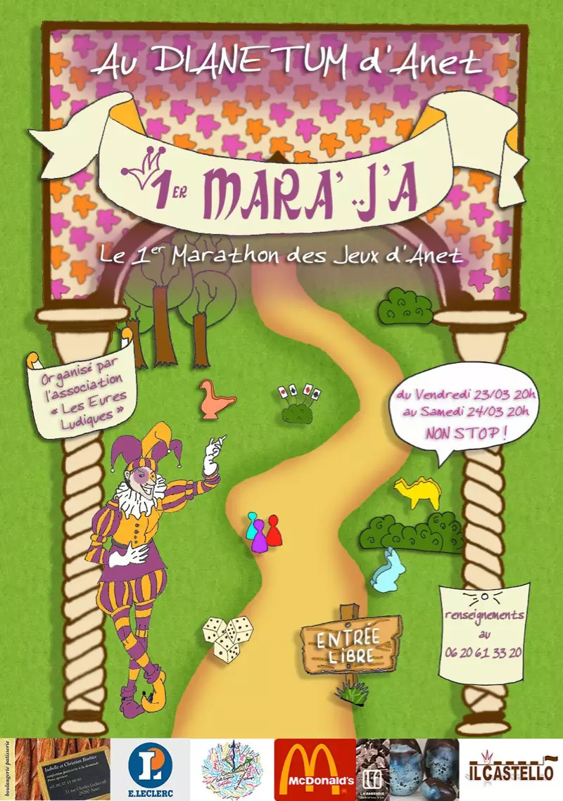 Affiche officielle Marathon des Jeux d'Anet 2018