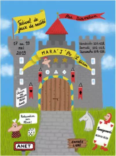 Affiche officielle Marathon des Jeux d'Anet 2019