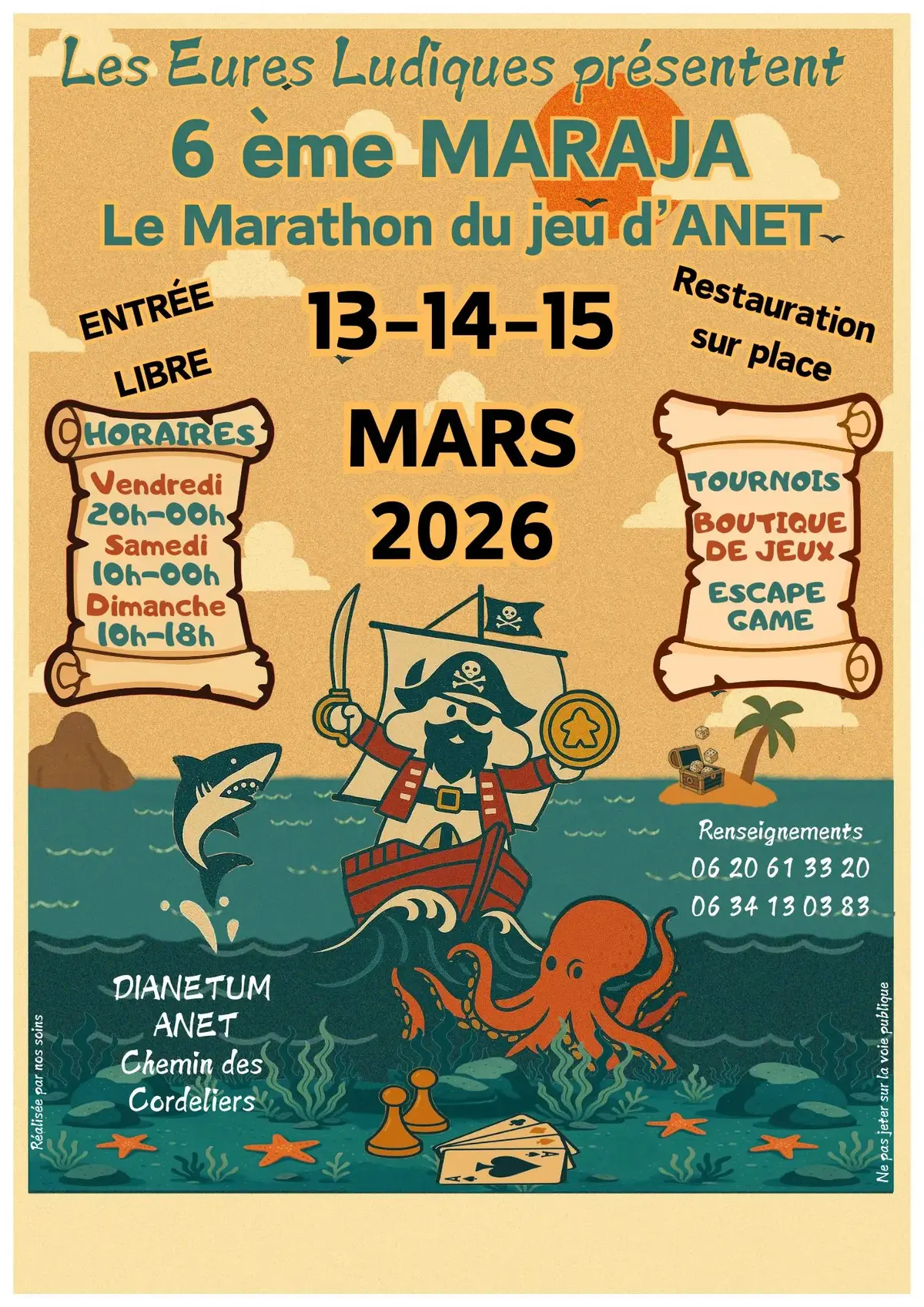Affiche officielle Marathon des Jeux d'Anet 2026