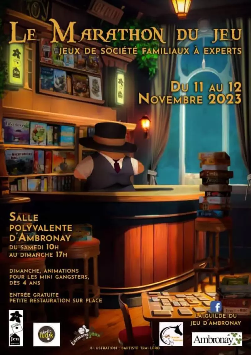 Affiche officielle Marathon du Jeu de la Guilde d'Ambronay 2023