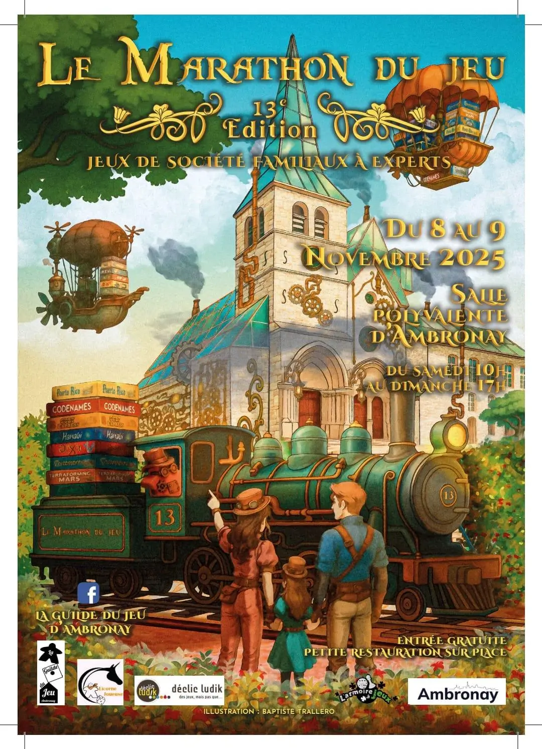 Affiche officielle Marathon du Jeu de la Guilde d'Ambronay 2025