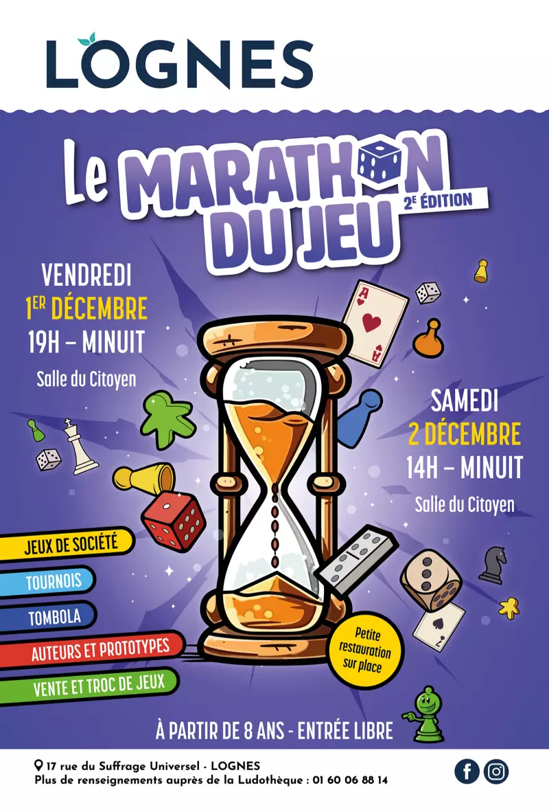 Affiche officielle Le Marathon du jeu 2023
