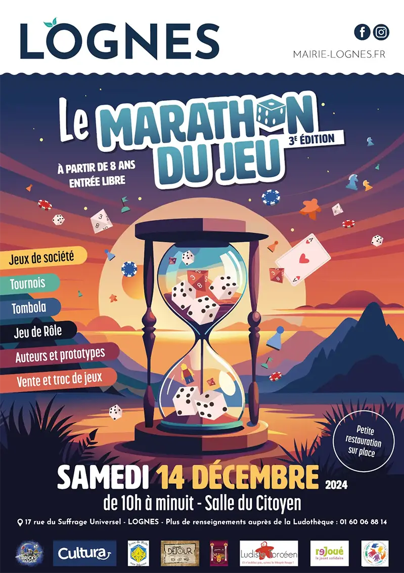 Affiche officielle Le Marathon du jeu 2024