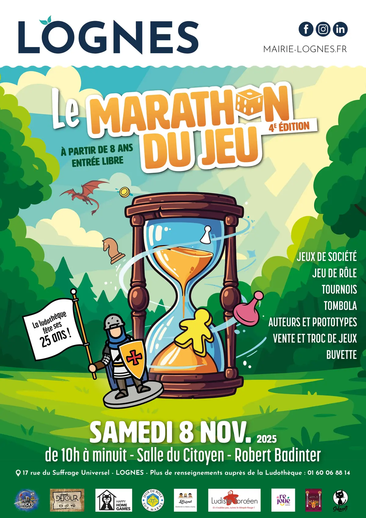 Affiche officielle Le Marathon du jeu 2025