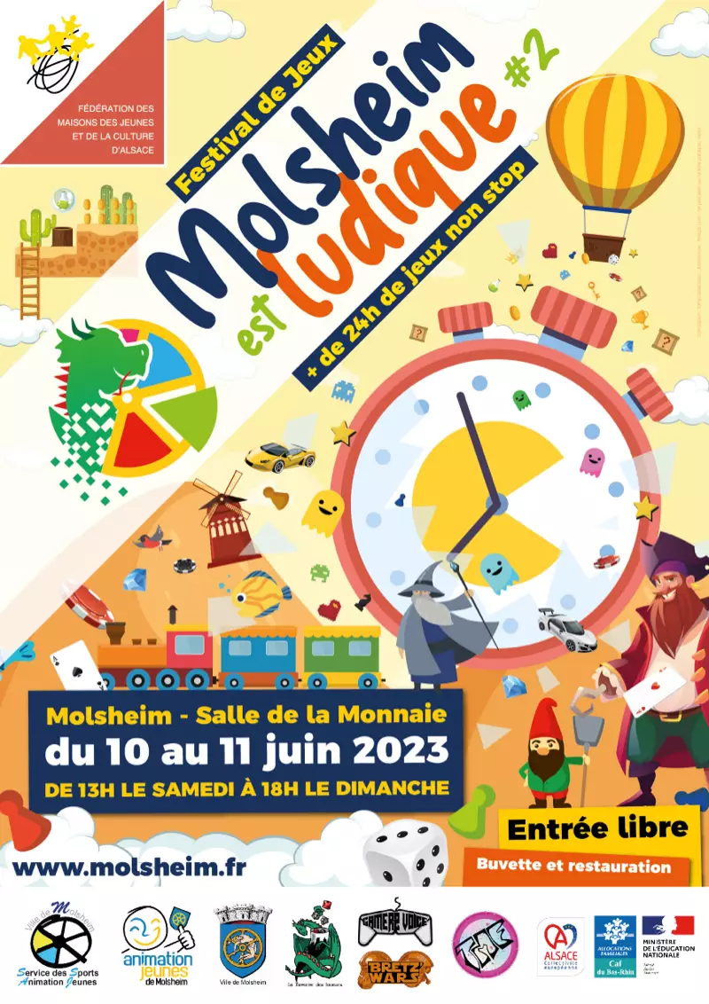 Affiche officielle Molsheim est ludique 2023