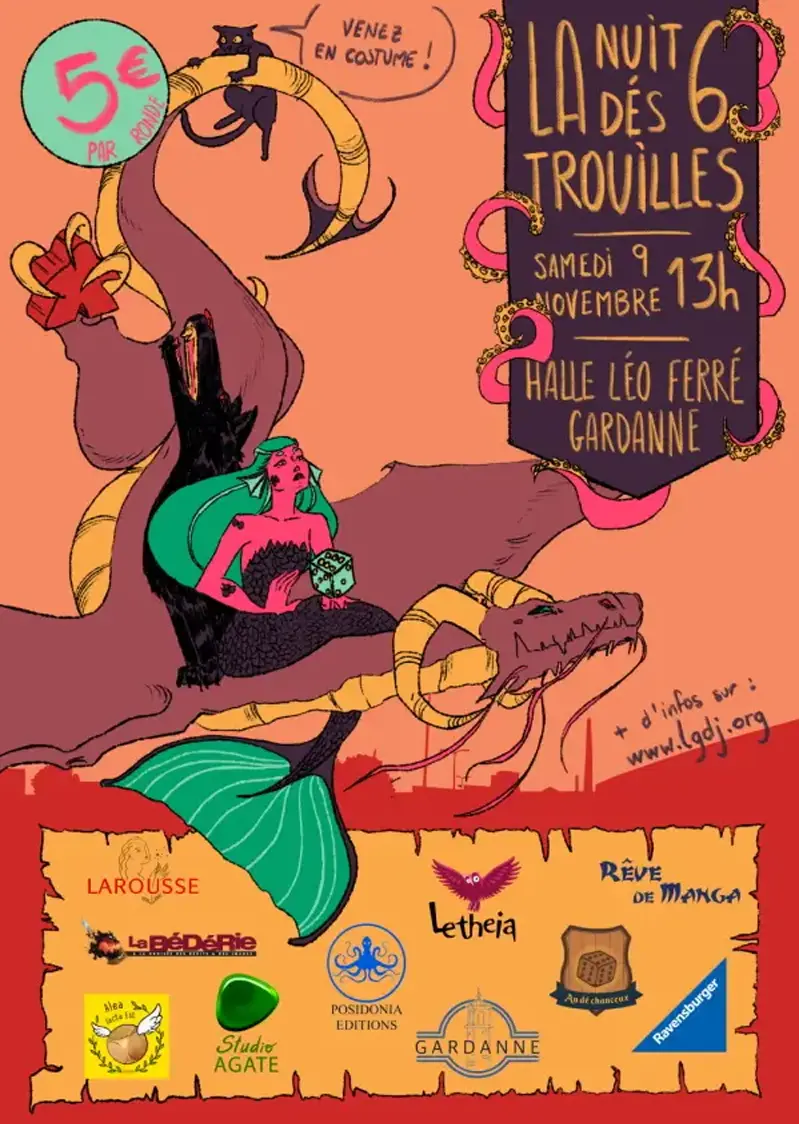 Official poster Nuit Des 6 Trouilles 2024