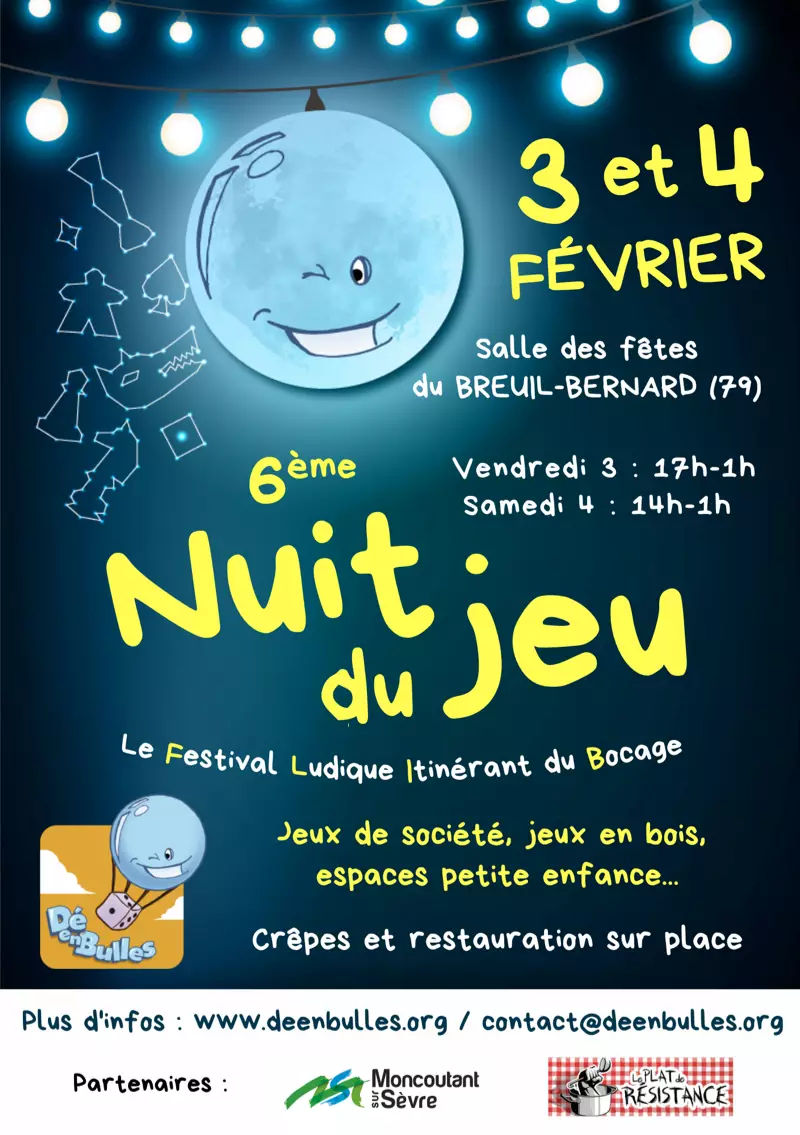 Affiche officielle Nuit du jeu de Bressuire 2023