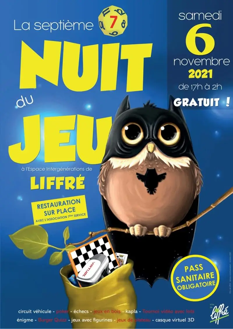 Affiche officielle La nuit du jeu 2021