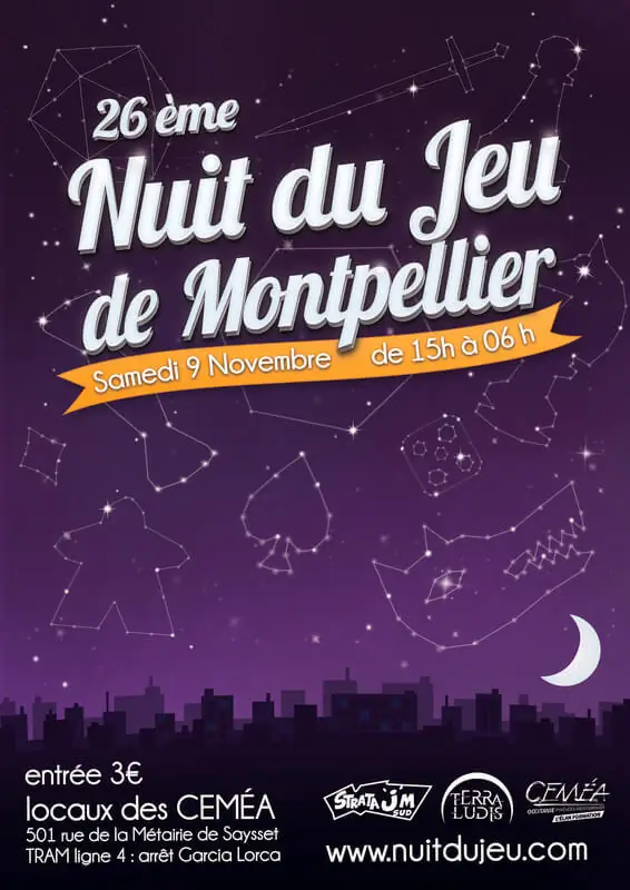 Affiche officielle Nuit du Jeu 2019