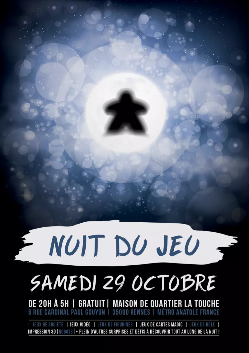Affiche officielle Nuit du Jeu 2022