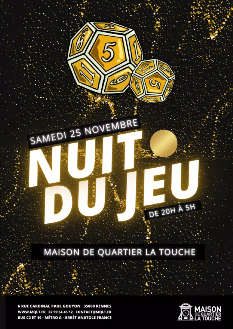 Affiche officielle P'tite Nuit du Jeu 2023
