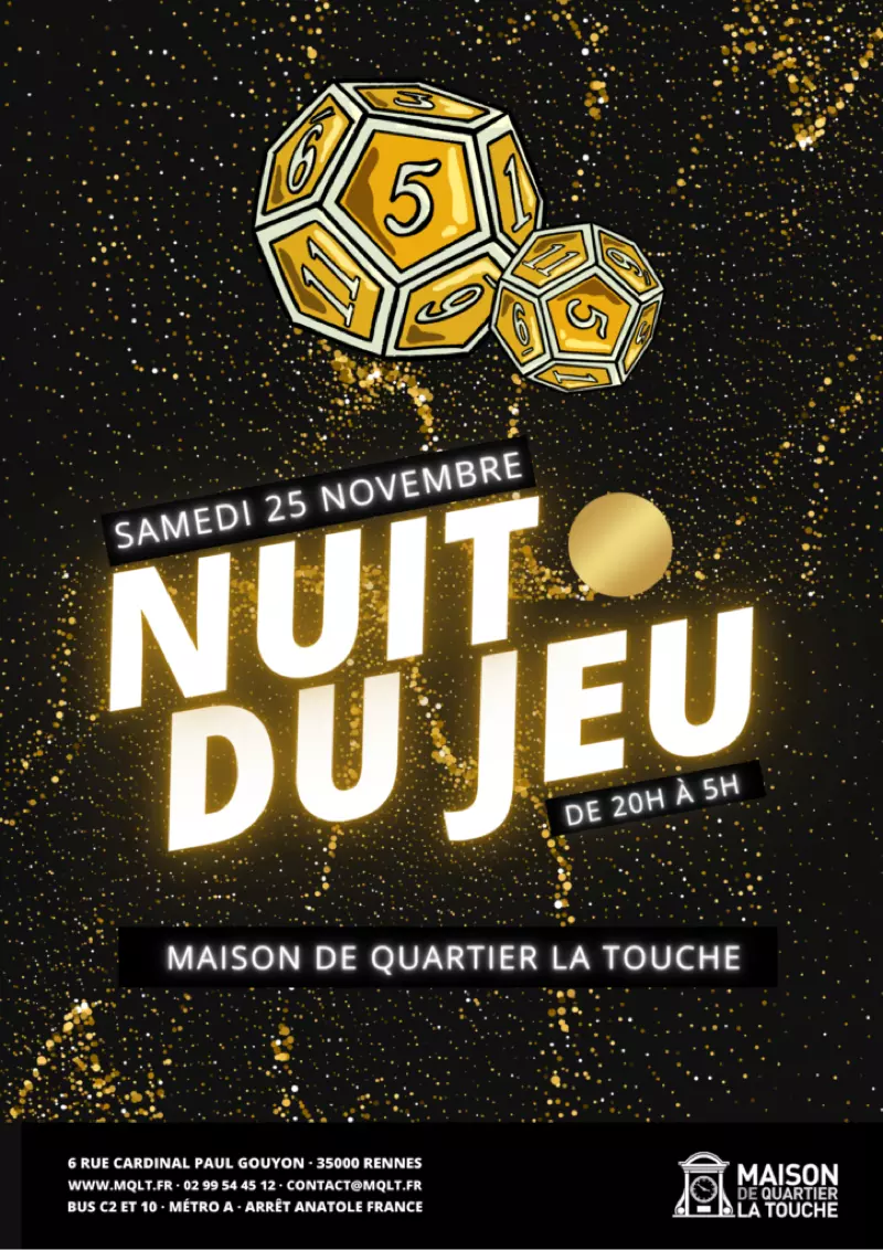 Affiche officielle Nuit du Jeu 2023
