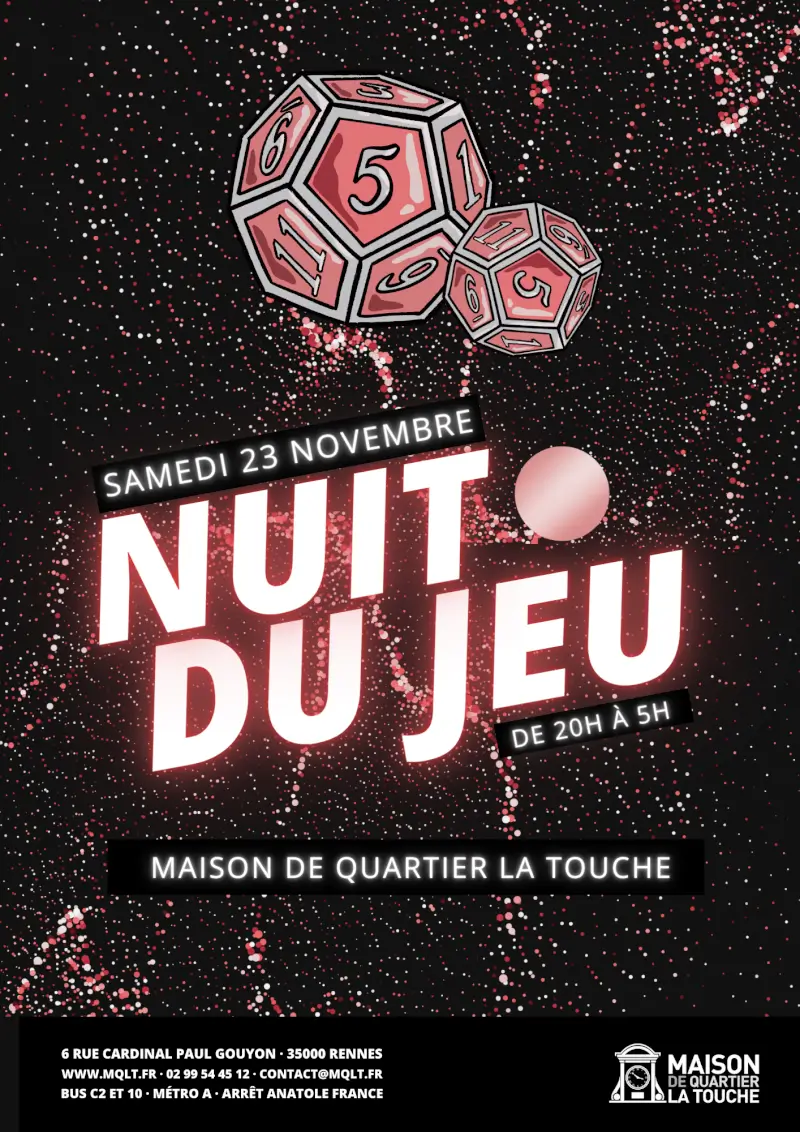 Affiche officielle Nuit du Jeu 2024