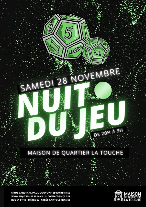 Affiche officielle Nuit du Jeu 2026