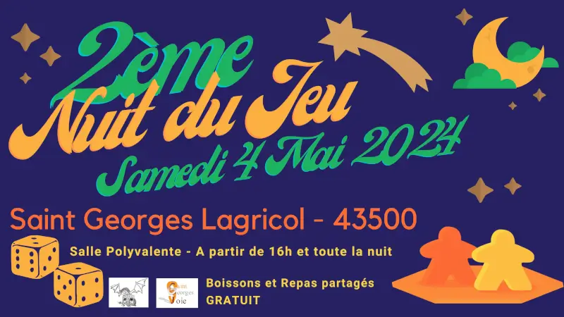 Official poster Nuit du Jeu Ã  St Georges Lagricol 2024