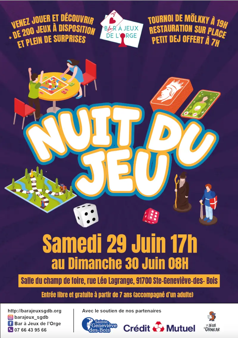 Affiche officielle Festival du Jeu de l'Orge 2024