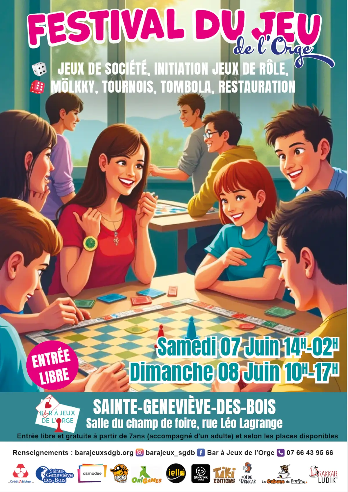 Affiche officielle Festival du Jeu de l'Orge 2025