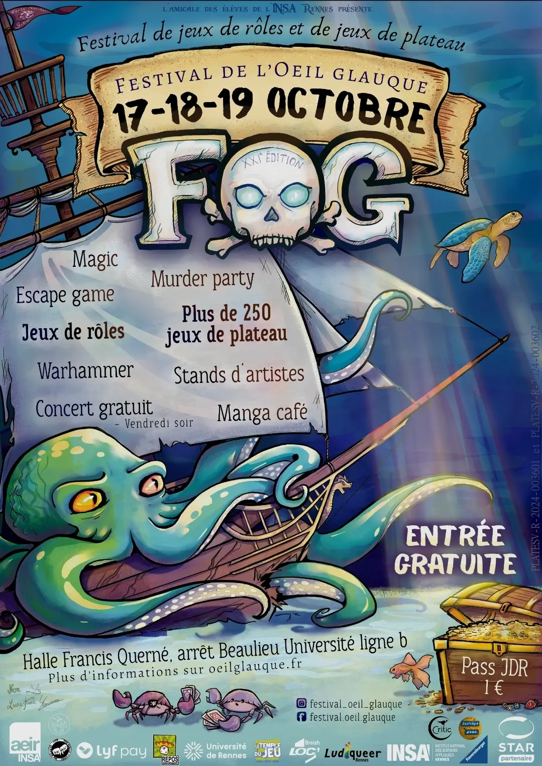 Affiche officielle Festival de l'Œil Glauque 2025