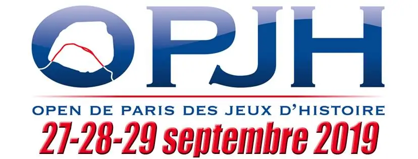 Affiche officielle OPJH Open de Paris des Jeux d'Histoire 2019
