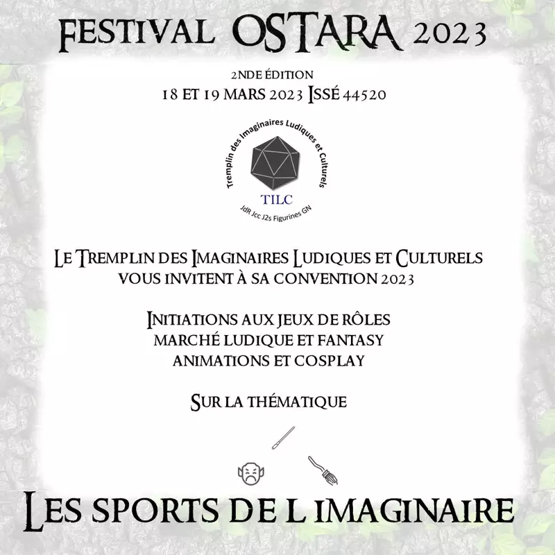 Affiche officielle Ostara, les jeux de l'imaginaire 2023