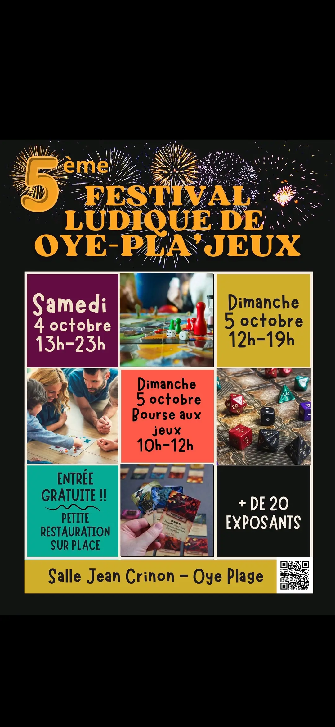 Official poster Fête Ludique Oye Pla'Jeux 2025
