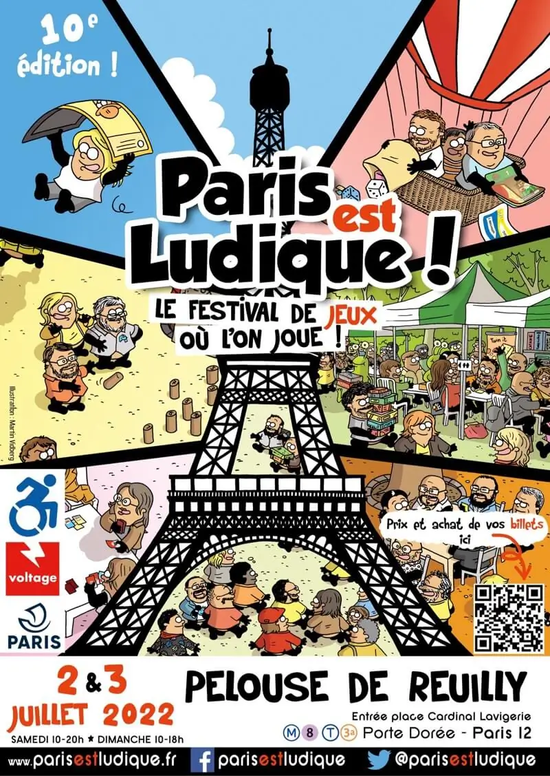 Affiche officielle Paris est Ludique 2022