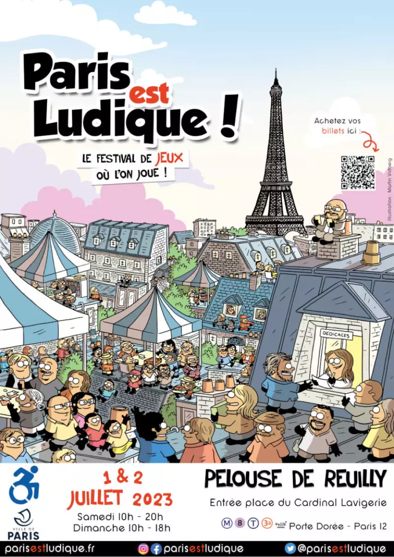 Affiche officielle Paris est Ludique 2023