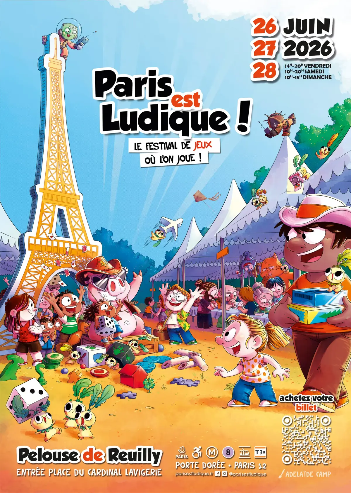 Affiche officielle Paris est Ludique 2026
