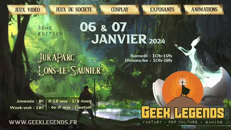 Affiche officielle Geek Legends - Lons-le-Saunier 2024