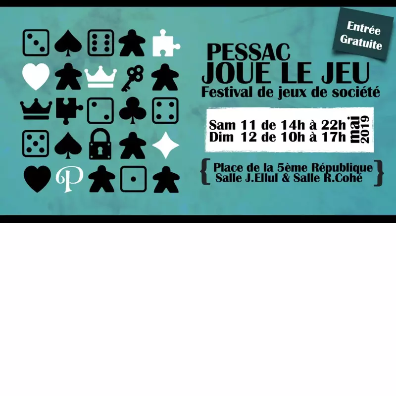 Affiche officielle Pessac Joue le Jeu 2019