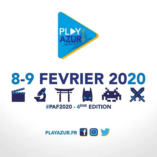 Affiche officielle Play Azur Festival 2020