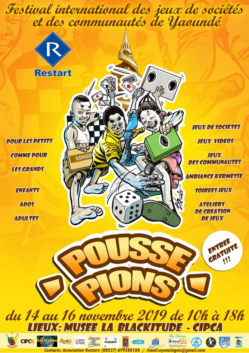 Affiche officielle Festival Pousse Pions 2019