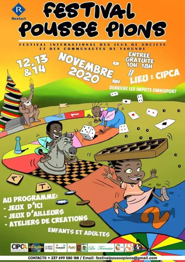 Affiche officielle Festival Pousse Pions 2020
