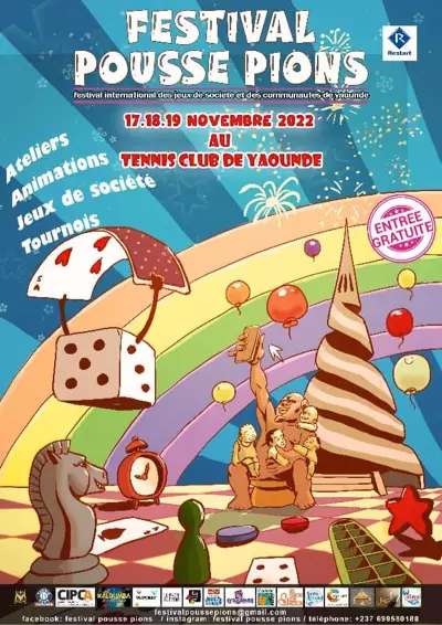 Affiche officielle Festival Pousse Pions 2022
