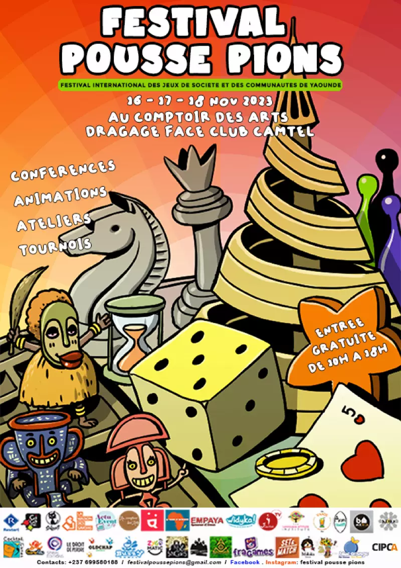 Affiche officielle Festival Pousse Pions 2023